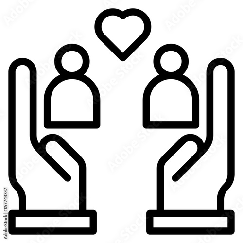 Twin Flames icon vector image. Can be used for Social Relationship.