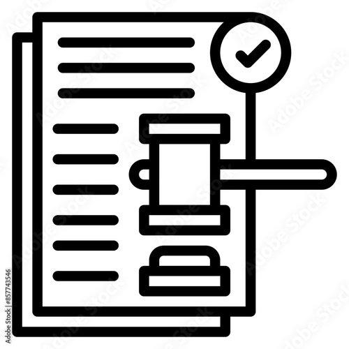 Legal Compliance icon vector image. Can be used for Compilance and Regulation.