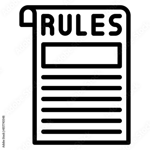 Rules icon vector image. Can be used for Compilance and Regulation.