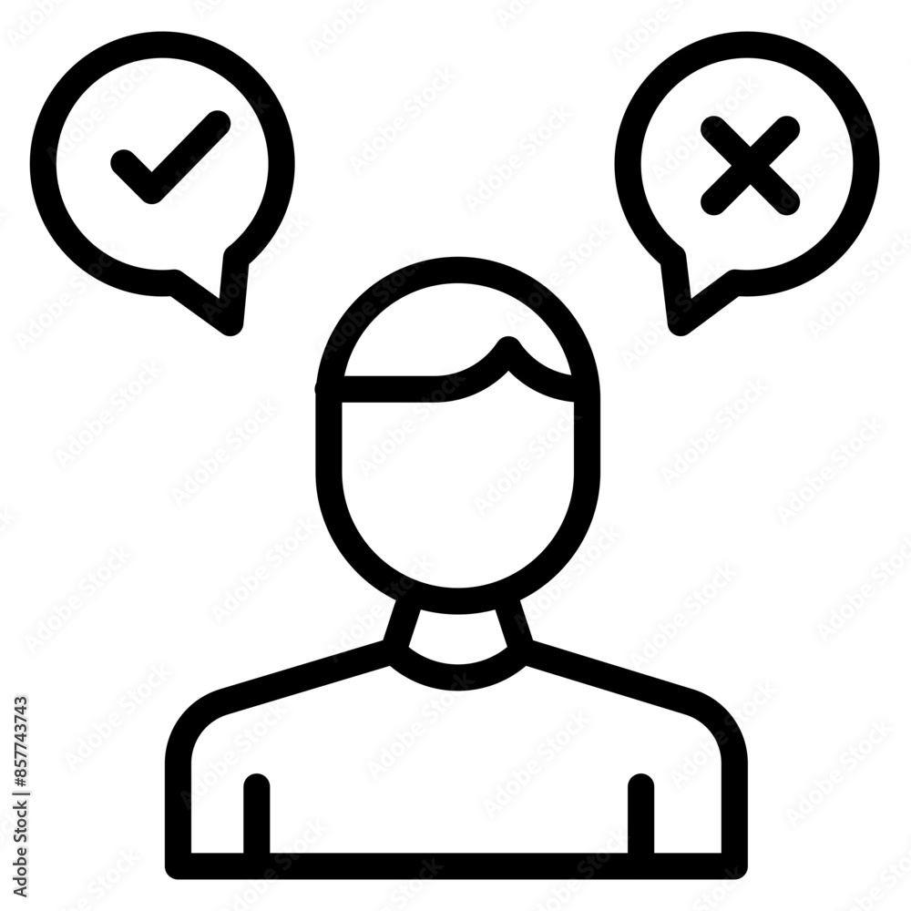 Decision Making icon vector image. Can be used for Market Research. Decision Making icon vector image. Can be used for Market Research.