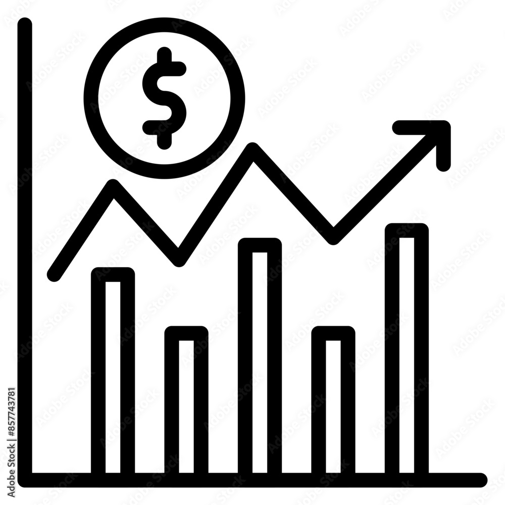 Market Growth icon vector image. Can be used for Market Research. Market Growth icon vector image. Can be used for Market Research.