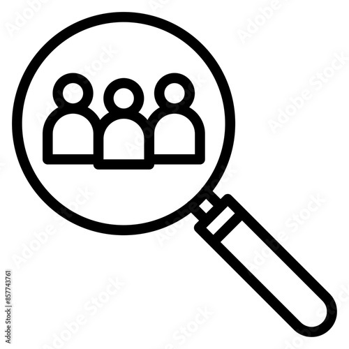 Demographics icon vector image. Can be used for Market Research.