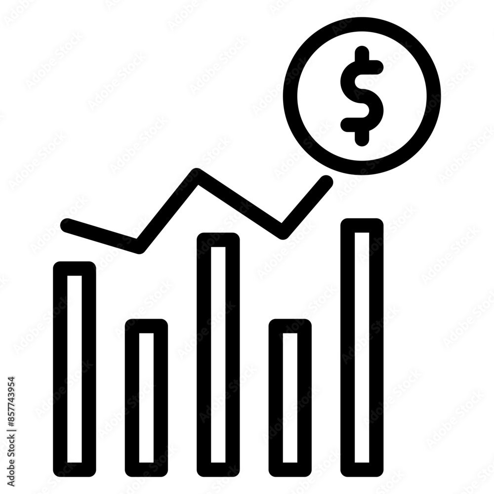 Trend icon vector image. Can be used for Market Research. Trend icon vector image. Can be used for Market Research.