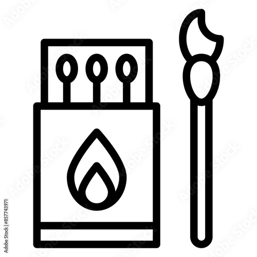Match icon vector image. Can be used for Smoking.