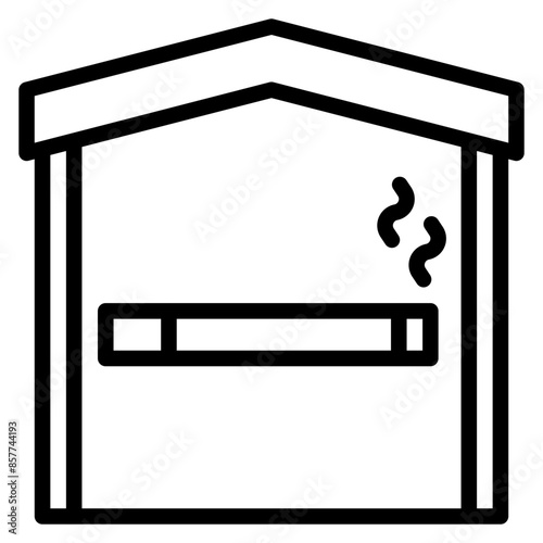 Smoking Lounge icon vector image. Can be used for Smoking.