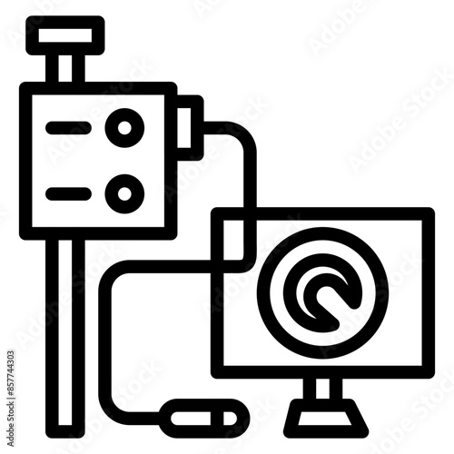Colonoscopy icon vector image. Can be used for Medical Tests.