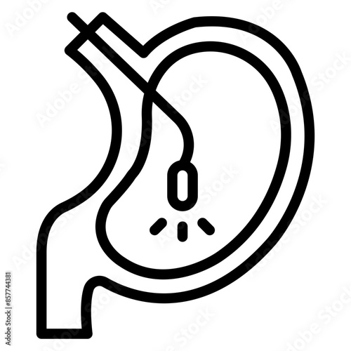 Endoscopy icon vector image. Can be used for Medical Tests.
