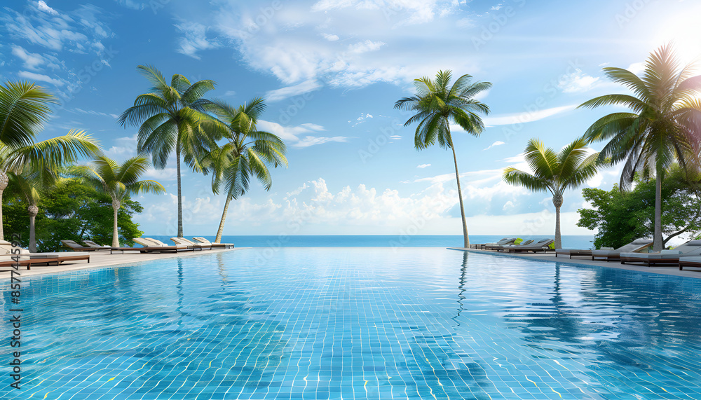 Image of an infinity pool at a luxury resort. Image of an infinity pool at a luxury resort.