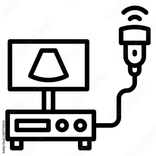 Ultrasound icon vector image. Can be used for Medical Tests.