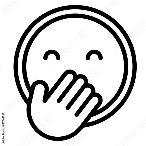 Amused icon vector image. Can be used for Human Emotions.