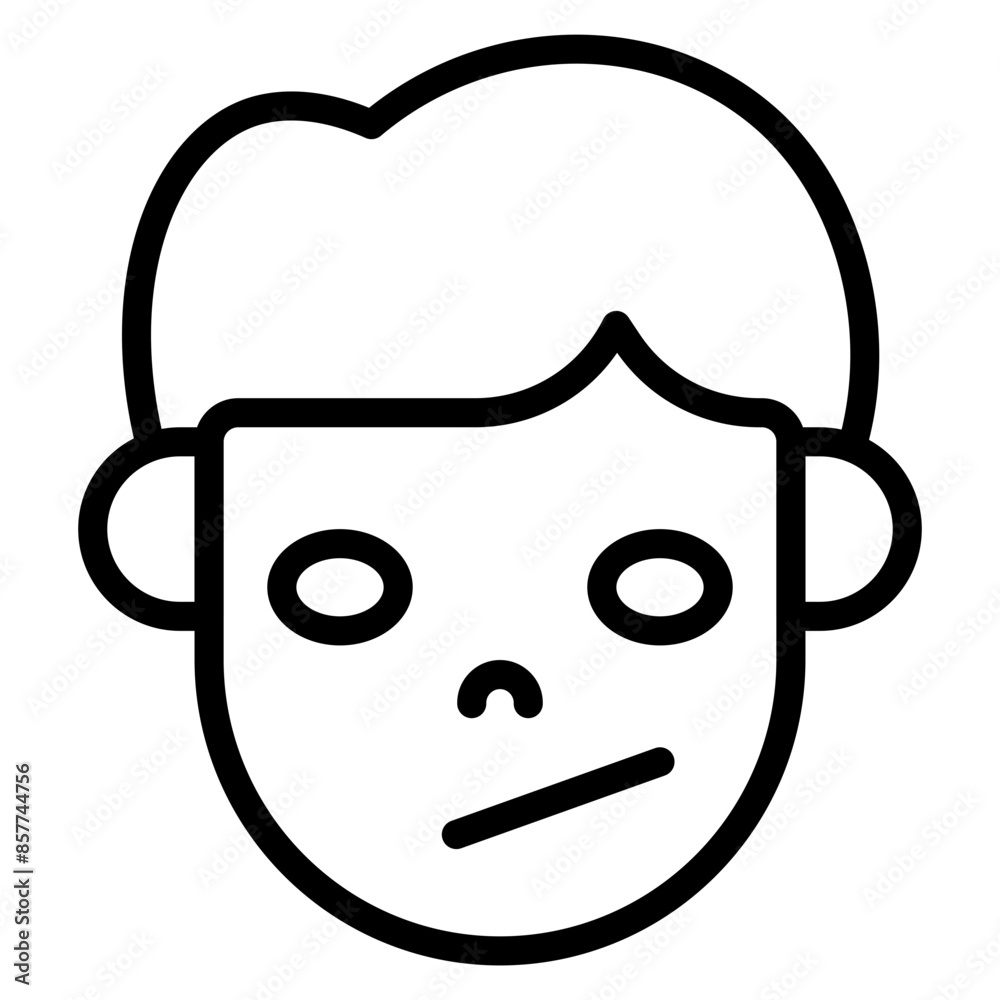 Indifferent icon vector image. Can be used for Human Emotions. Indifferent icon vector image. Can be used for Human Emotions.