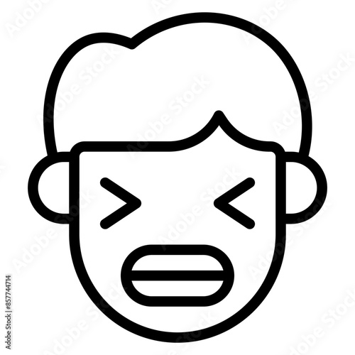 Frustrated icon vector image. Can be used for Human Emotions.