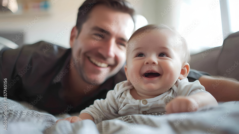 Happy image of father and son, family, happy, smiling, son, child, father, face, life, AI-generated. Happy image of father and son, family, happy, smiling, son, child, father, face, life, AI-generated.