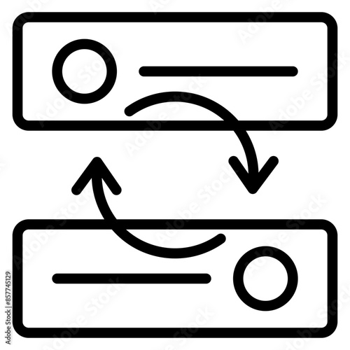 Cross validation icon vector image. Can be used for Data Science.