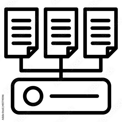 Data Collection icon vector image. Can be used for Data Science.