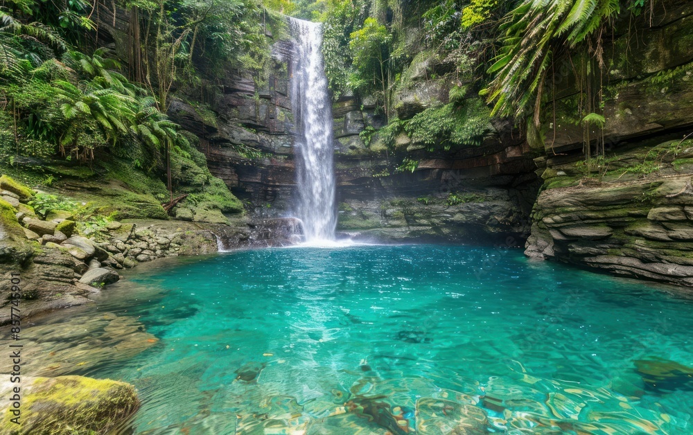 Serene Waterfall Oasis Serene Waterfall Oasis