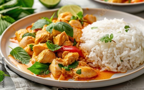 Spicy Chicken Curry with White Rice