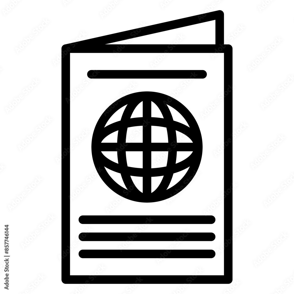 Passport icon vector image. Can be used for Data Science. Passport icon vector image. Can be used for Data Science.