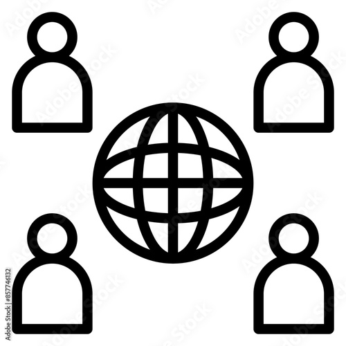 Outsourcing icon vector image. Can be used for Data Science.