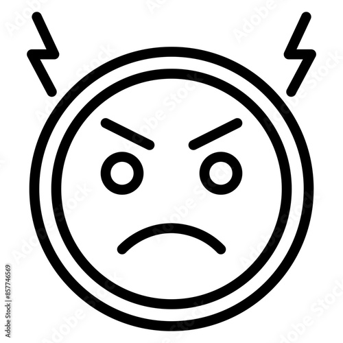 Irritability icon vector image. Can be used for Burnout.