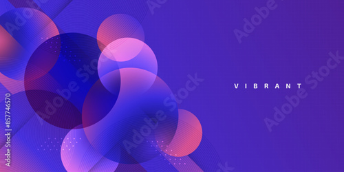 Abstract Background with Circles in Colorful Gradient Style. Cover, Banner or Layout Design Template for Identity, Branding, Advertising or Promotion