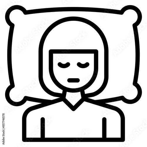 Insomnia icon vector image. Can be used for Burnout.
