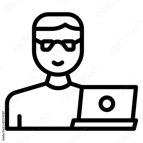 Geek icon vector image. Can be used for Urban Tribes.