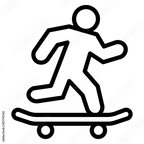 Bilde på lerret Skater icon vector image. Can be used for Urban Tribes.