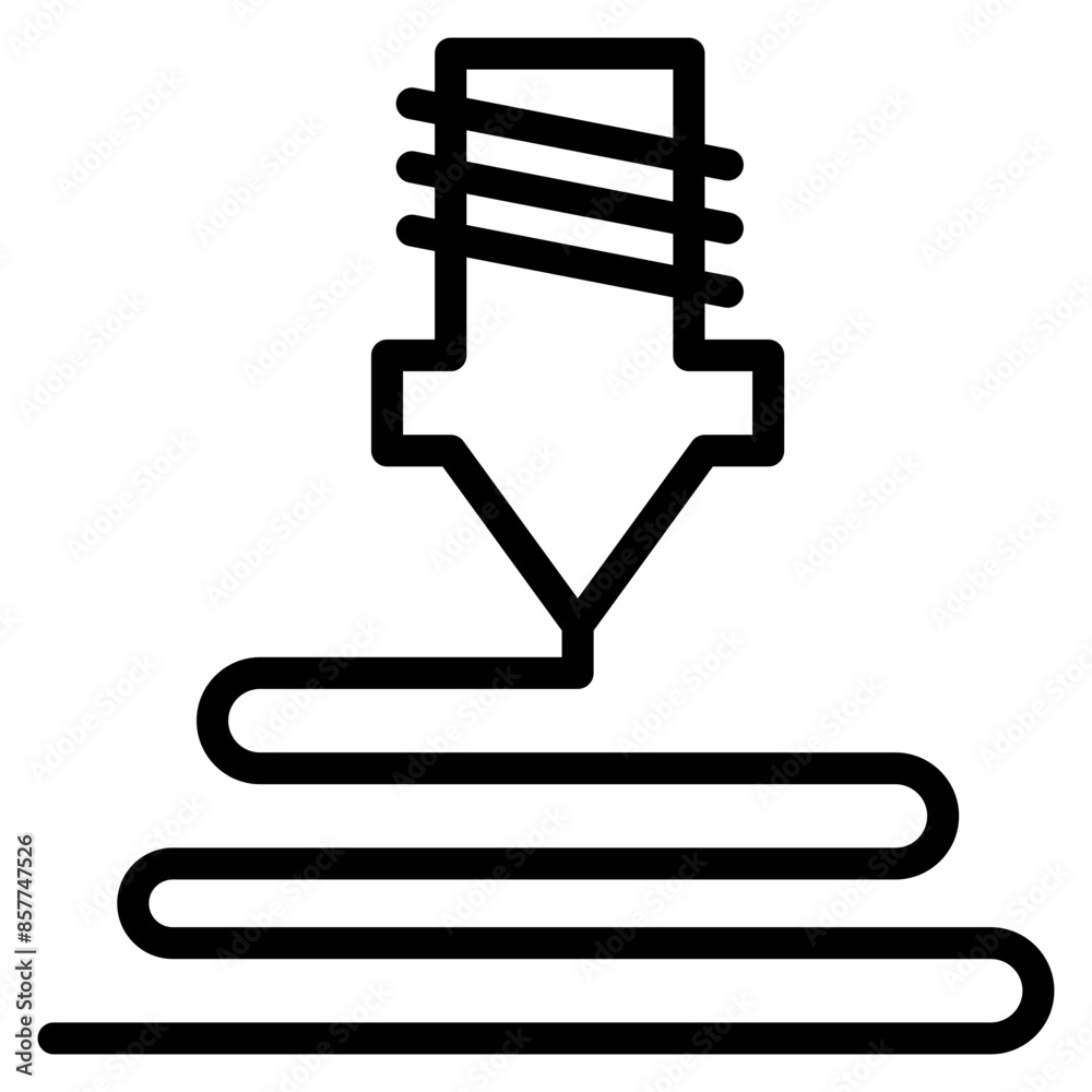 Nozzle icon vector image. Can be used for 3d Printing. Nozzle icon vector image. Can be used for 3d Printing.