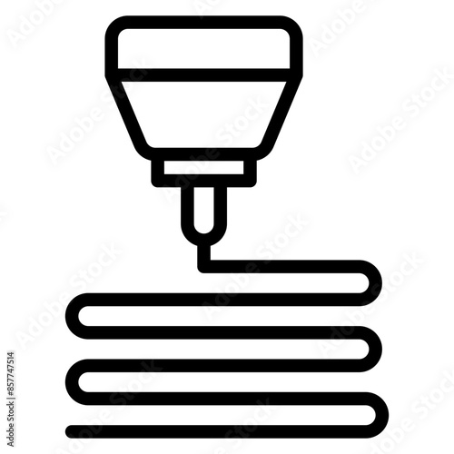 Hotend icon vector image. Can be used for 3d Printing.