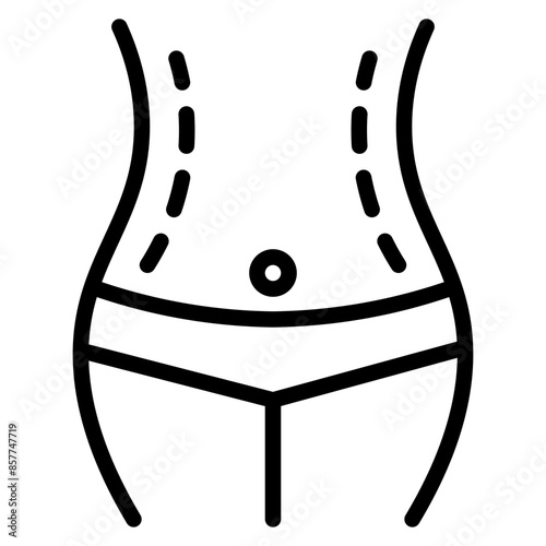 Body Contouring icon vector image. Can be used for Plastic and Cosmetic Surgery.