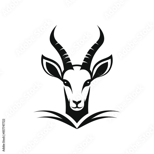 Majestic Antelope Gazelle Head Logo Vector Icon Illustration Design Template