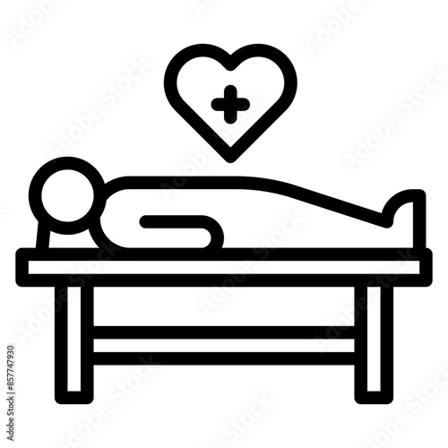 Postoperative Care icon vector image. Can be used for Plastic and Cosmetic Surgery.