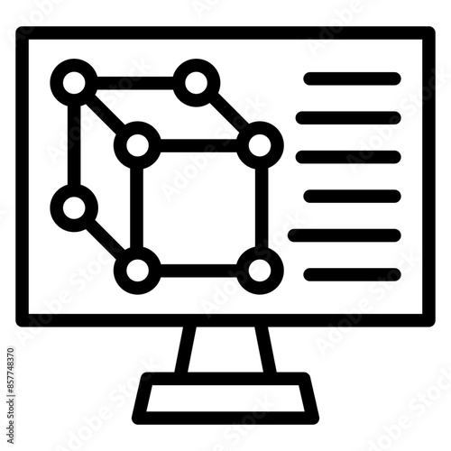CAD Software icon vector image. Can be used for Engineer in Mechanics.