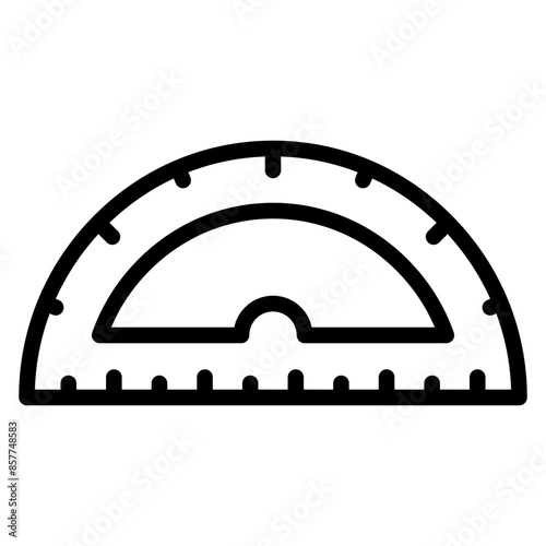 Protractor icon vector image. Can be used for Engineer in Mechanics.