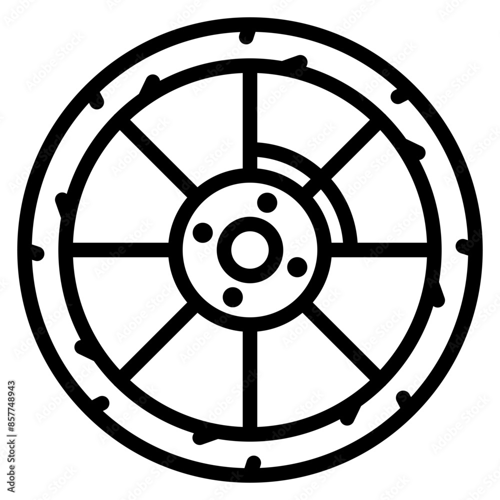 Obraz premium Wheel icon vector image. Can be used for Driving School.