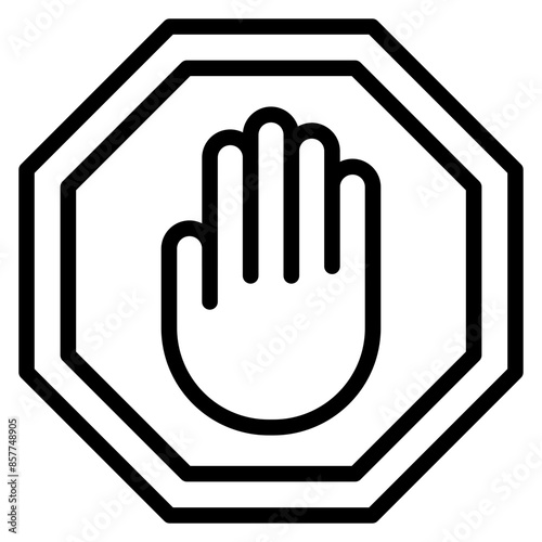 Stop Sign icon vector image. Can be used for Driving School.