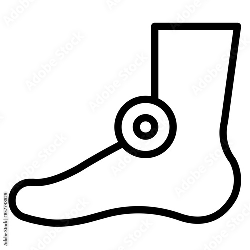 Ankle Pain icon vector image. Can be used for Body Ache.