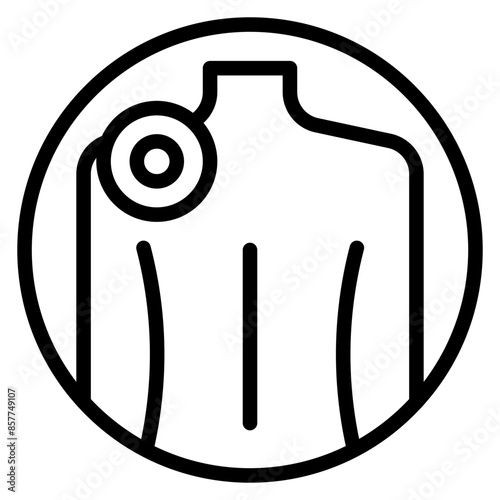 Shoulder Pain icon vector image. Can be used for Body Ache.