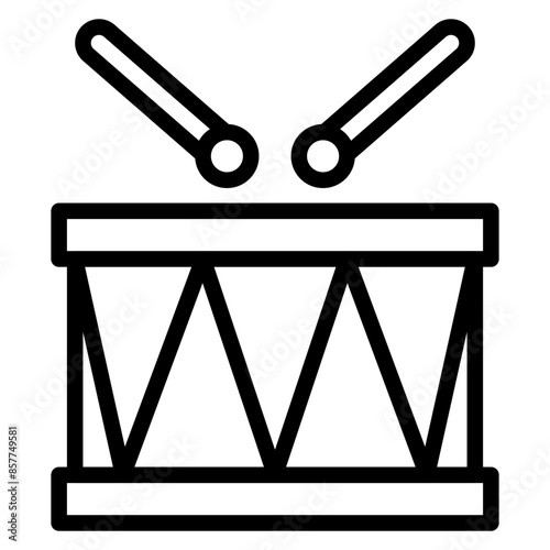 Drum Solo icon vector image. Can be used for Rock and Roll.
