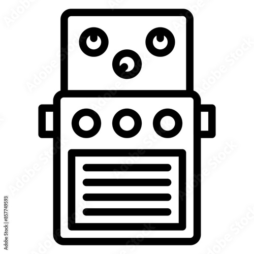 Guitar Effects Pedal icon vector image. Can be used for Rock and Roll.