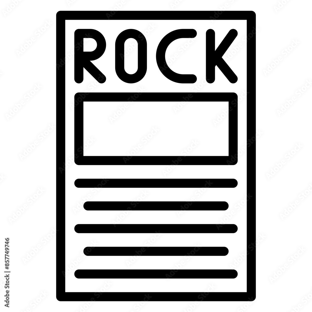 Rock Magazine icon vector image. Can be used for Rock and Roll. Rock Magazine icon vector image. Can be used for Rock and Roll.