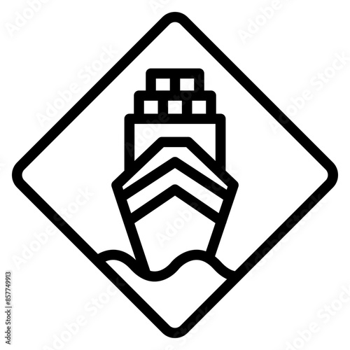 Cruise Terminal icon vector image. Can be used for Cruiser.
