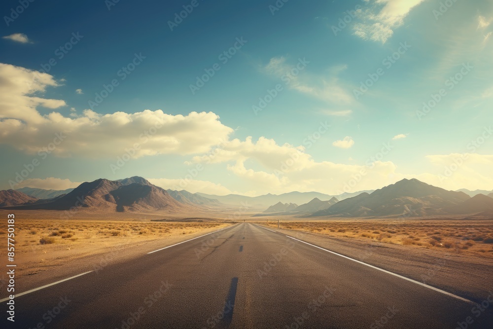 Fototapeta premium Highway road going into the distance.