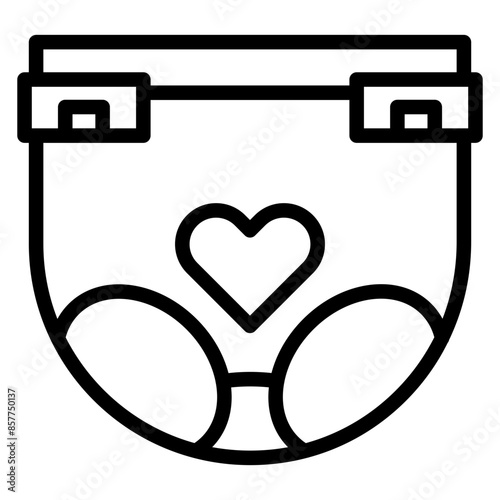 Diaper icon vector image. Can be used for Raising Children.