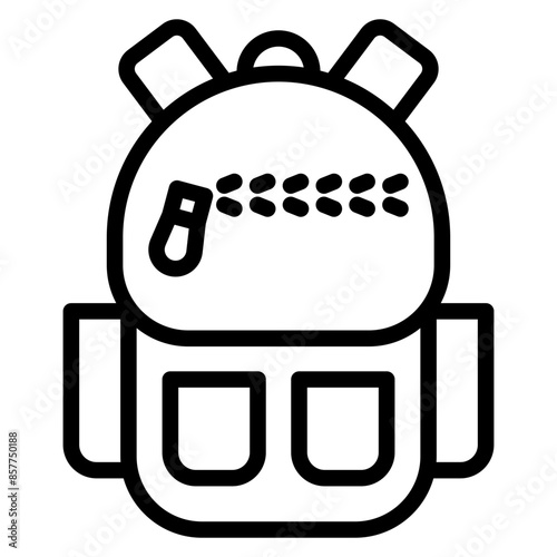 Kids Backpack icon vector image. Can be used for Raising Children.
