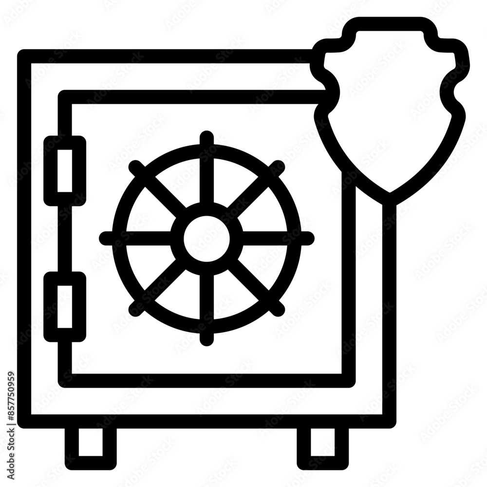 Cyber vault icon vector image. Can be used for Information Security. Cyber vault icon vector image. Can be used for Information Security.