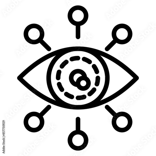 Cyber eye icon vector image. Can be used for Information Security.
