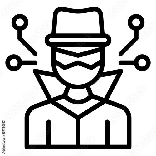 Cyber inspector icon vector image. Can be used for Information Security.