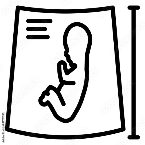 Obstetric Ultrasound icon vector image. Can be used for Psychiatric Hospitals.